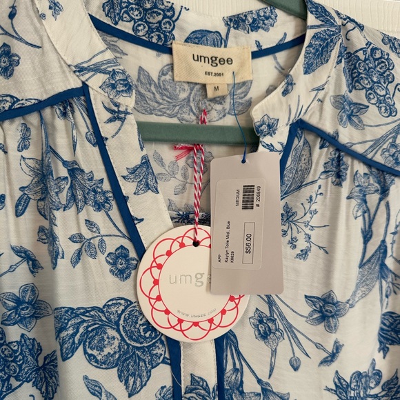 Umgee Blue Floral Sleeveless -  Dress Size M NWT - Picture 2 of 4